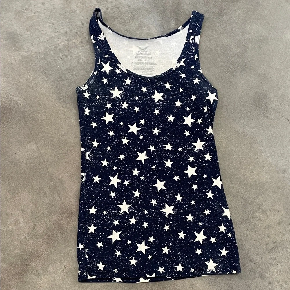 Faded Glory Star Print Tank Top Never Worn - Picture 1 of 4